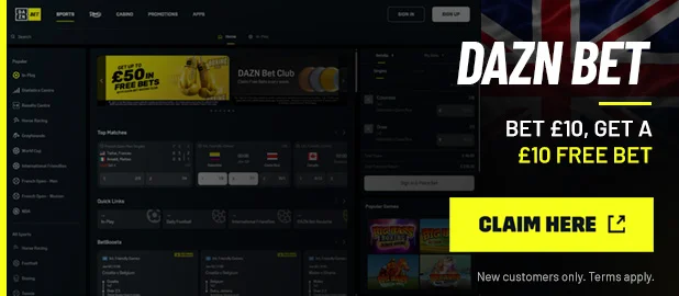 DAZN bet screenshot